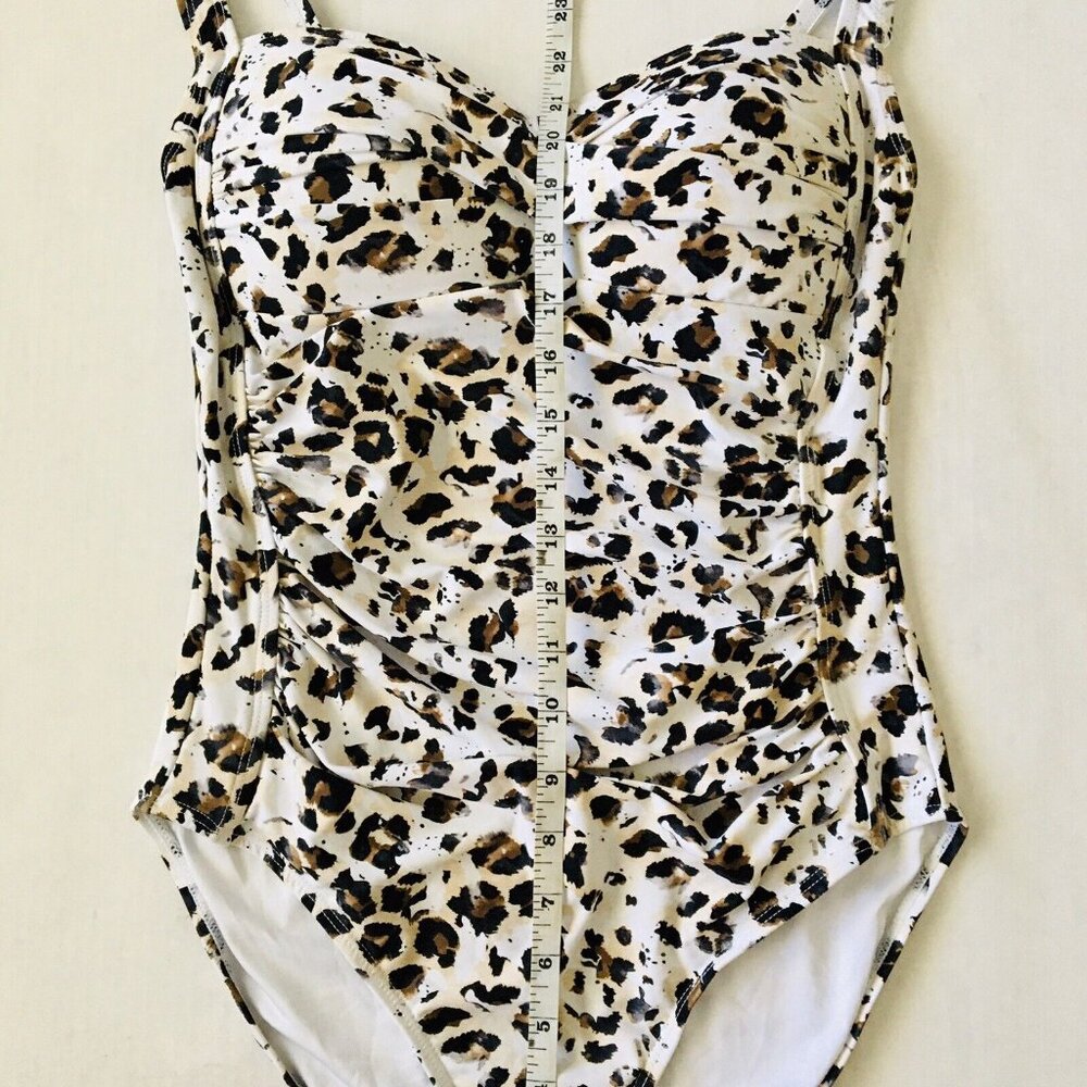 NIP TUCK Joanne Le opard Twist Front One Piece Swimsuit Tummy Control‎ Size 8 - Picture 9 of 11